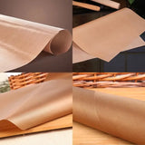 a roll of brown paper on a table