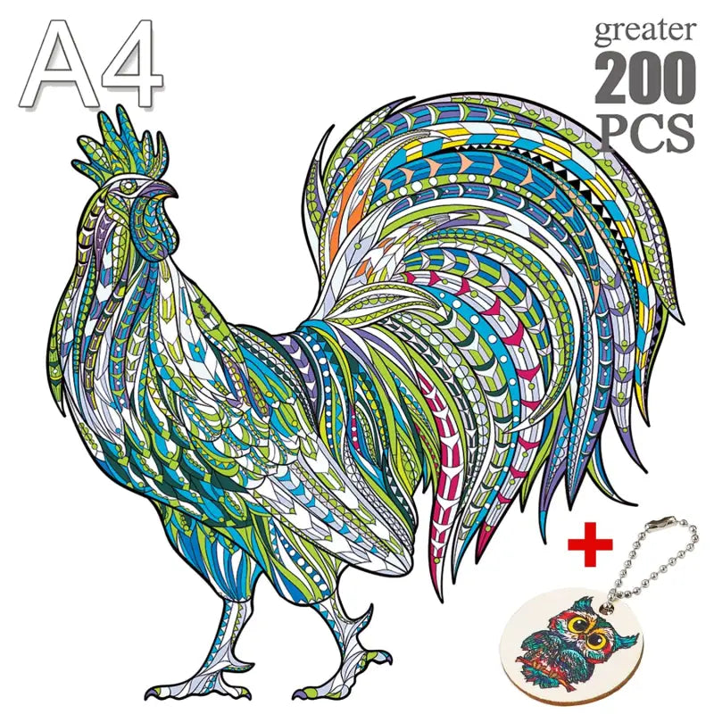 a4 craft kit - rooster