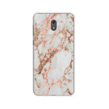 the white marble with rose gold glitter case for the iphone