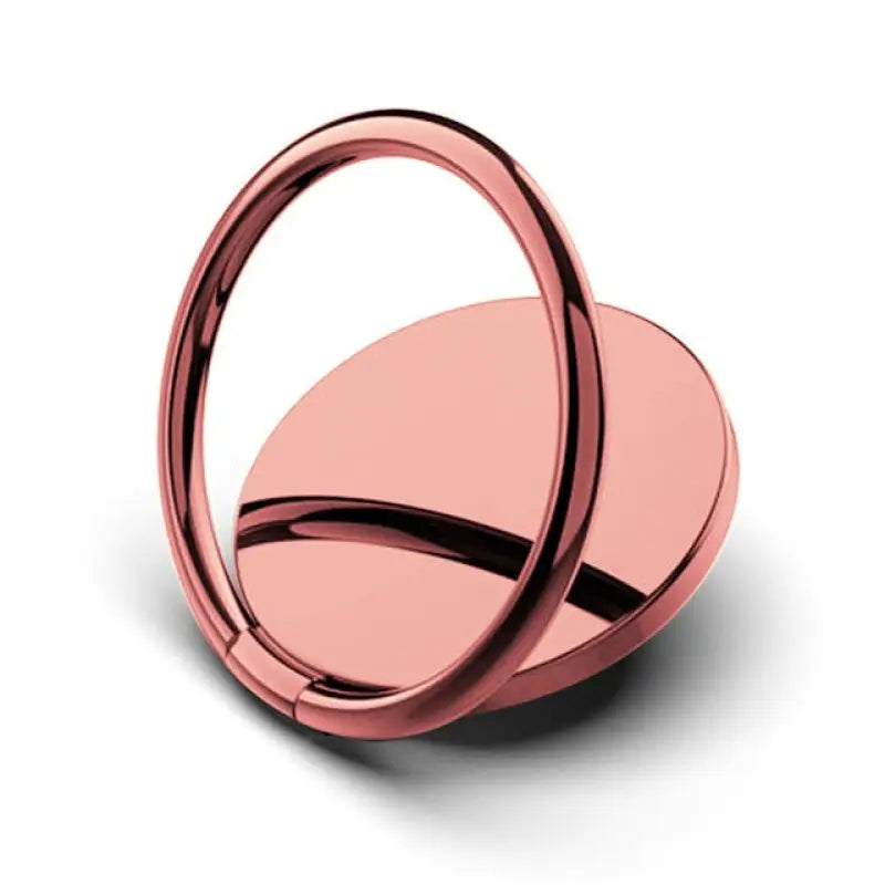 a rose gold ring with a curved design