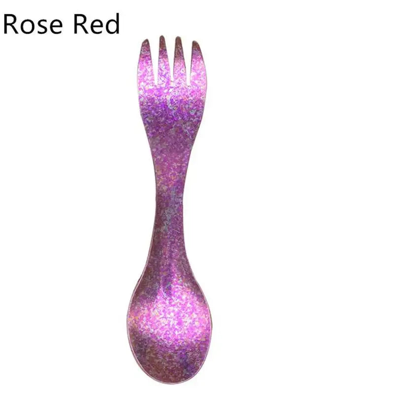 a purple glitter bottle with a fork in the middle
