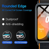 the watch face is shown with the screen showing the screen protector