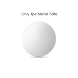 a white round object with the words only metal plate