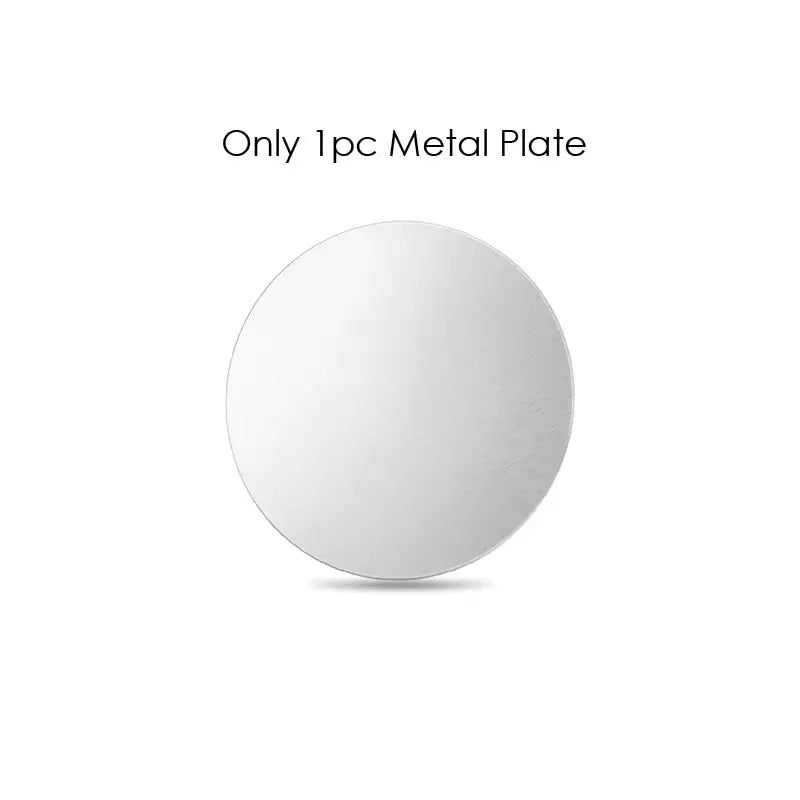 a white round object with the words only metal plate