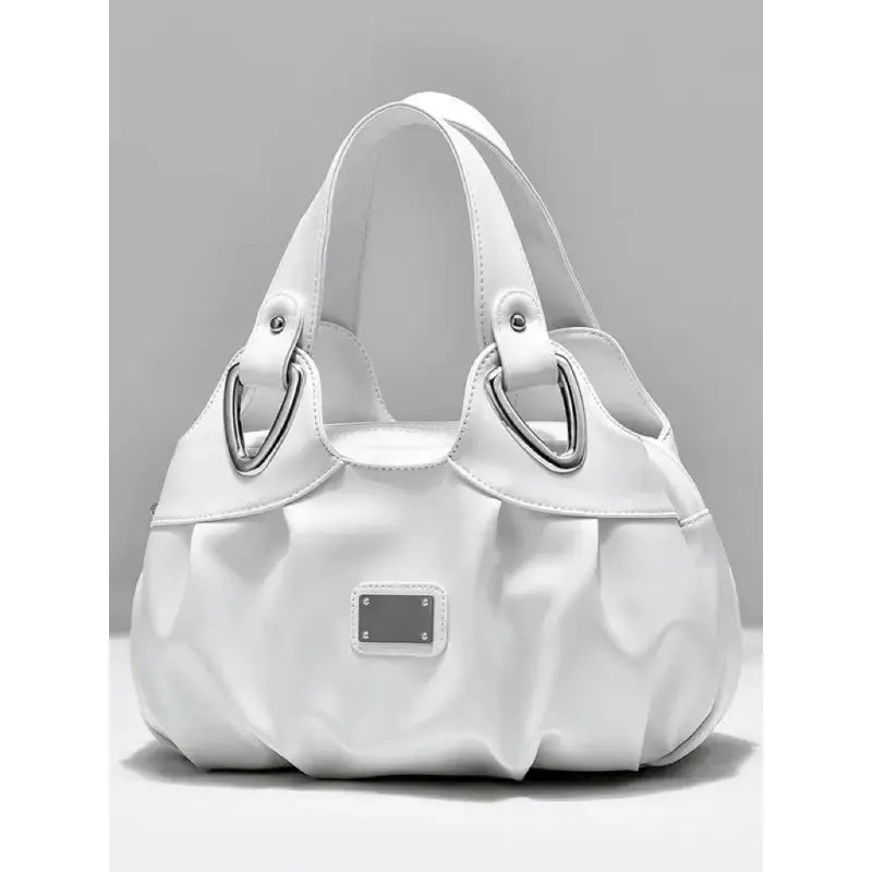 the row white leather shoulder bag
