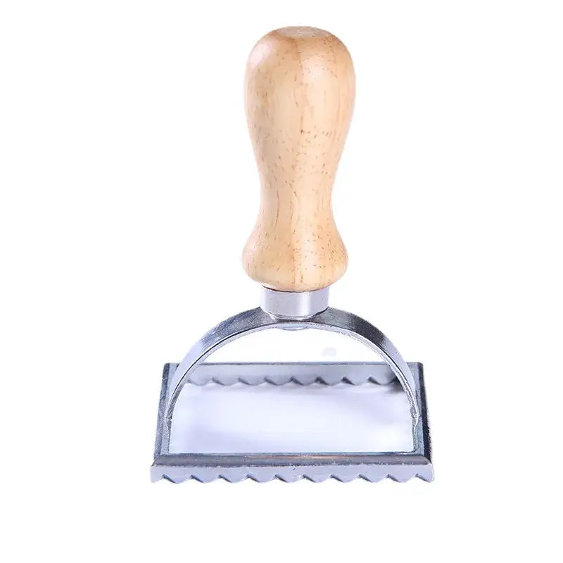 a rubber rubber stamper with a wooden handle