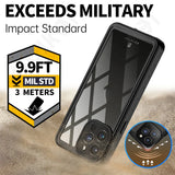 Rugged protective case for a smartphone with multiple camera lenses.