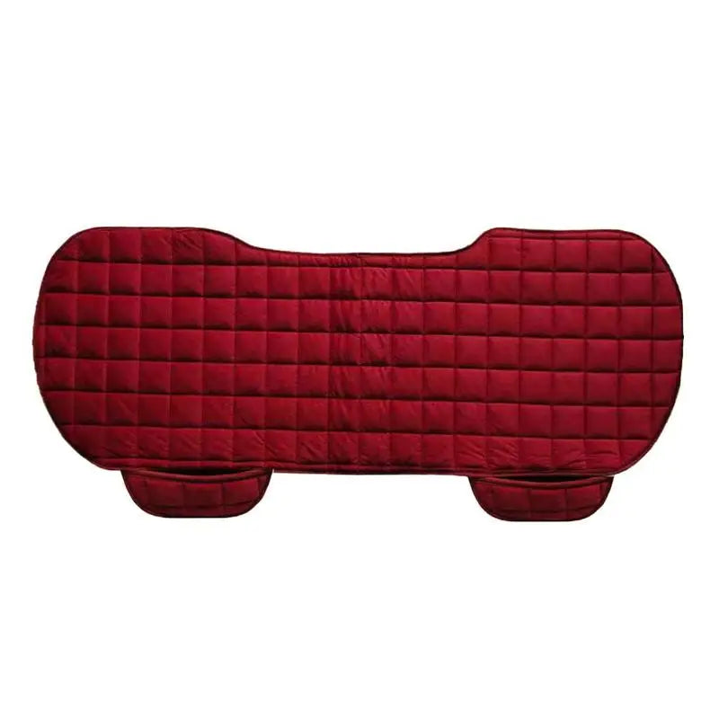 a red saddle pad with a white background