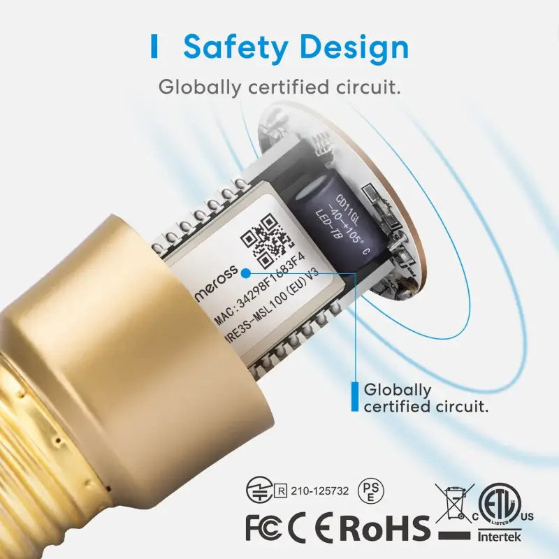 the safety design of the gold plated sensor