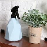 a plant in a pot next to a spray bottle