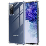 the samsung galaxy s20 is a clear case with a transparent back and a clear back