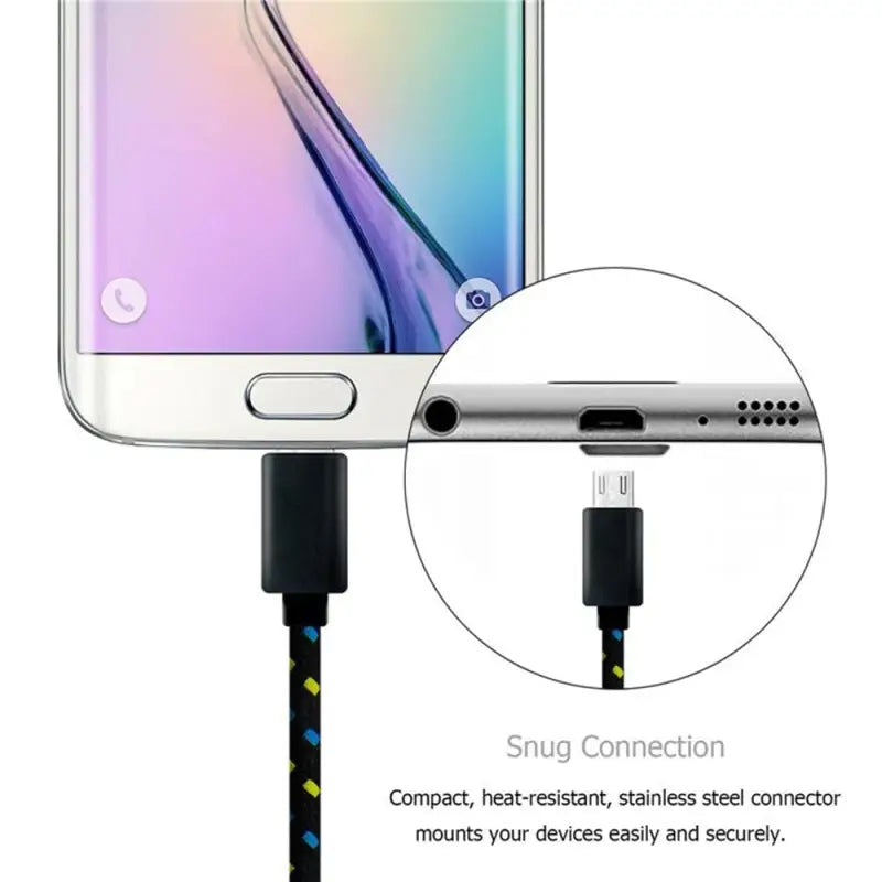 the samsung s6 usb cable connected to a samsung s6