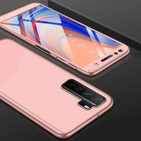 the back and front view of a pink samsung galaxy s9