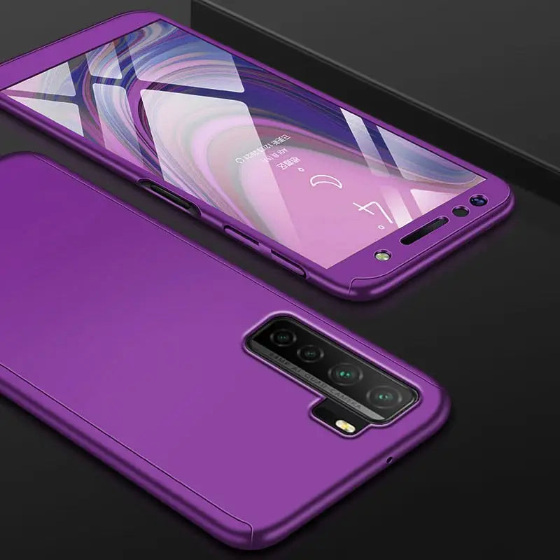 the back and front view of the purple samsung galaxy s9