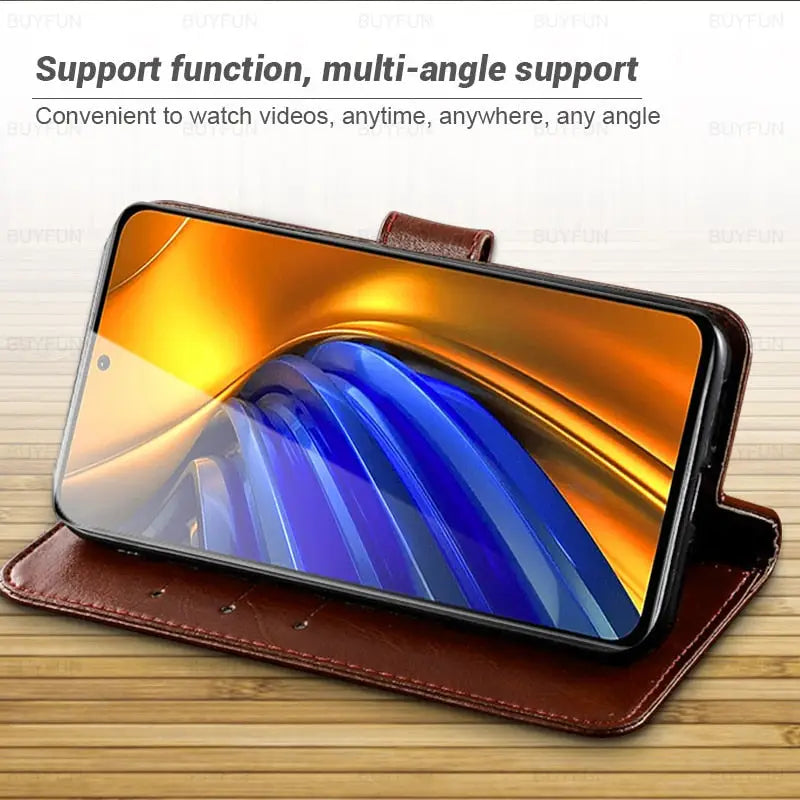 the back of a brown samsung note 9 lite case