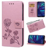 samsung galaxy s9 case, rose flower wallet case with card slot and holder