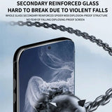 a poster for a samsung phone with a chain
