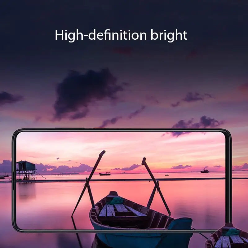 the samsung smartphone with a boat in the water