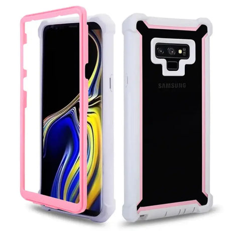 Samsung note 9 plus case, [ pink / white ] [ shock shield ] [ military grade ] [ shock shield ] [ military grade ] [