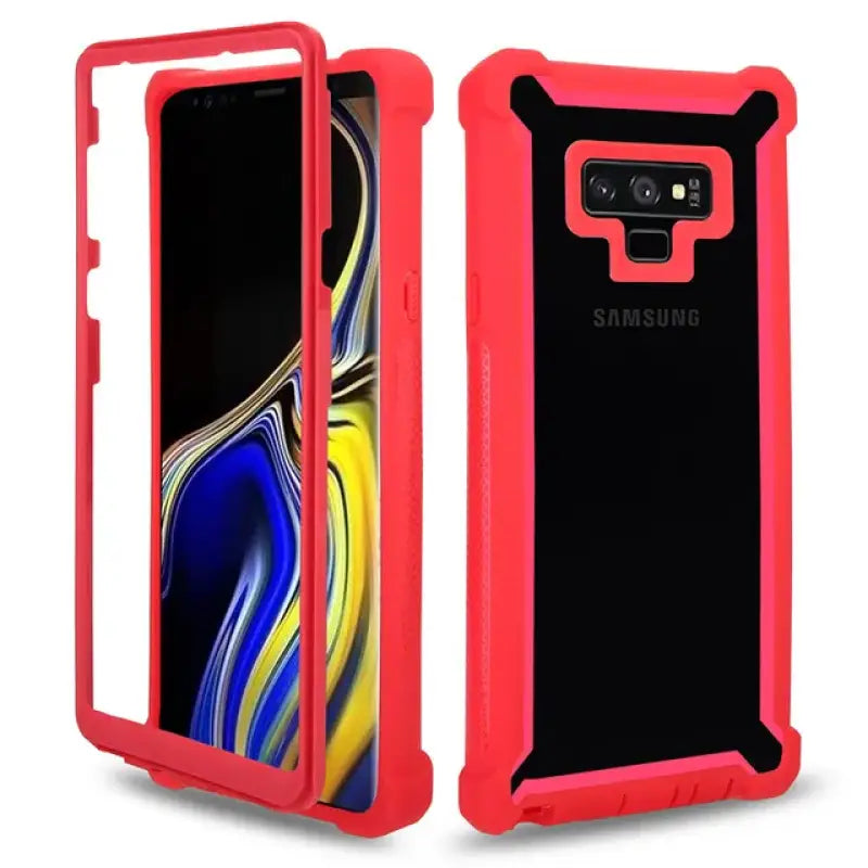 the samsung note 9 case is shown in red