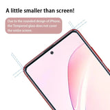 the red samsung note 10 lite smartphone with a screen protector