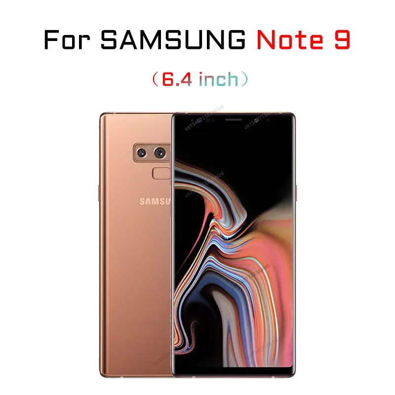 the samsung note 9 smartphone with a gold finish