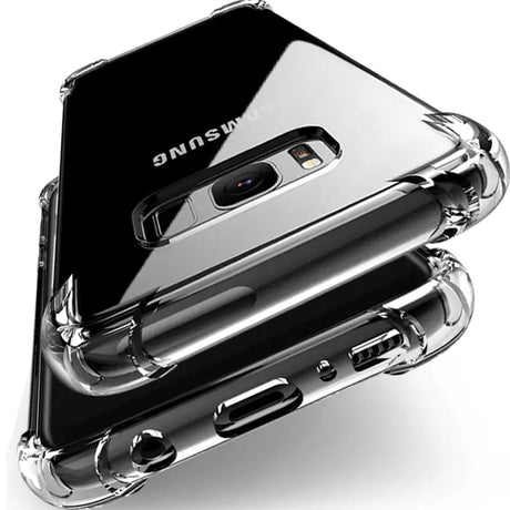 the back of a samsung phone with a metal frame