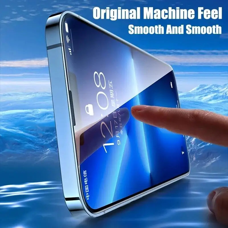someone is touching the screen of a smartphone with a finger