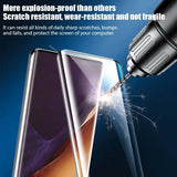 a smartphone with a drill and a glass screen