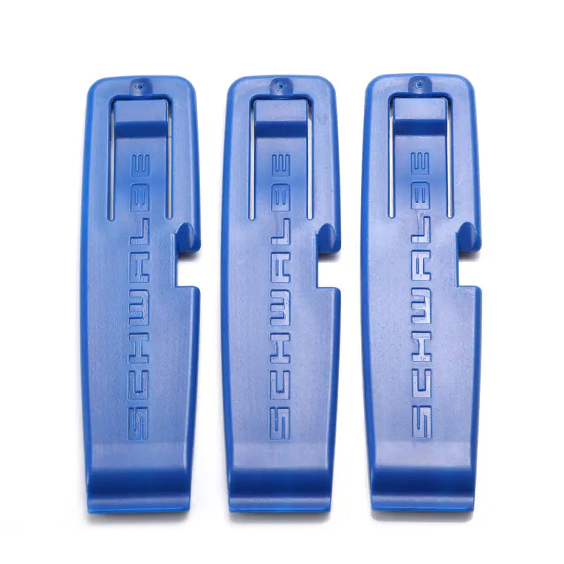 the front and rear of the blue plastic pedals