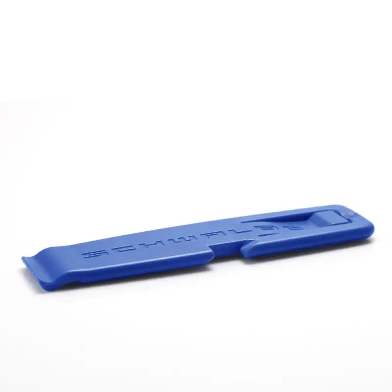 a blue plastic handle for a small device