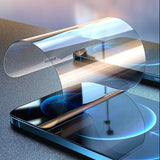 a glass phone case with a curved design