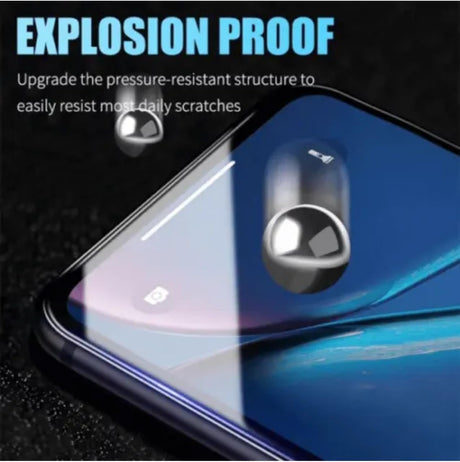 A screen protector for a smartphone that is resistant to explosions and scratches.