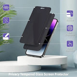 the glass screen protector is shown on a white pedestal
