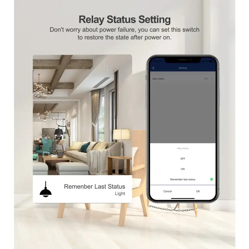 a screenshot of a room with a phone showing the remote control