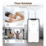 a screenshot of a woman sleeping in bed with the text time schedule