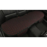 car seat cover with red stitching