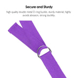 a purple watch strap with a silver buckle