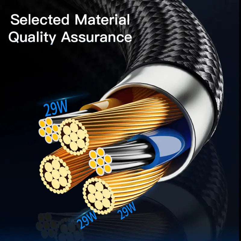 a cable with the words select metal quality assurance