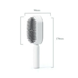 the hair brush is shown with the measurements