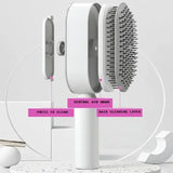 the hair brush is shown with the parts labeled
