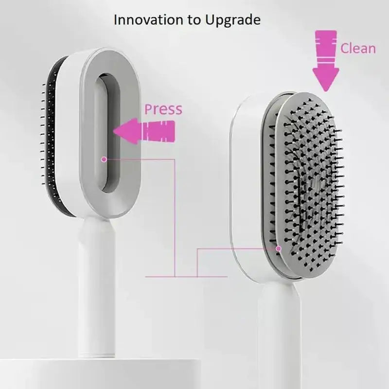 the hair brush is shown with the instructions