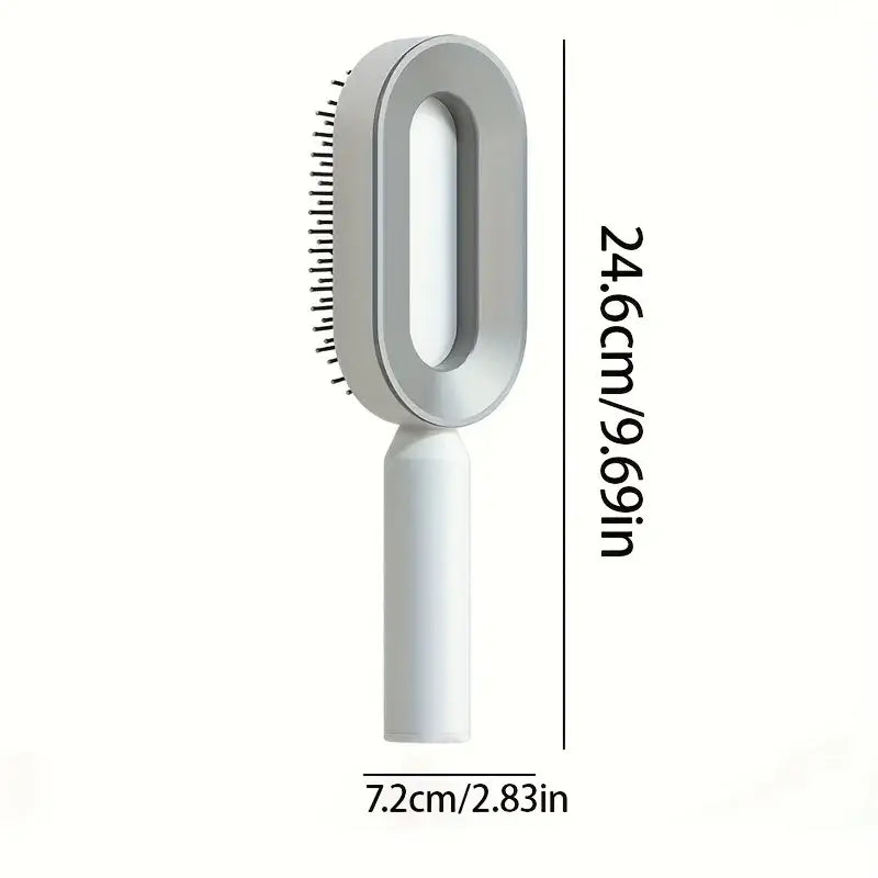 the white handle of the brush is shown with the measurements