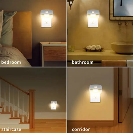 A series of four images showing different lighting options