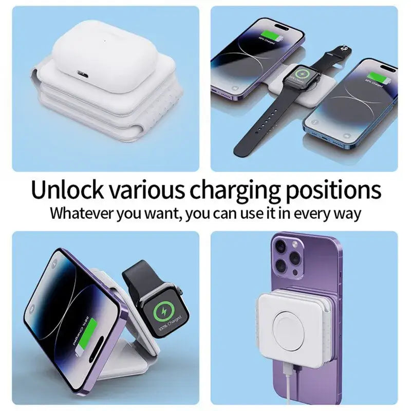 A series of images showing various charging options