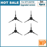 A set of four black and white photo of a set of four microphone stands