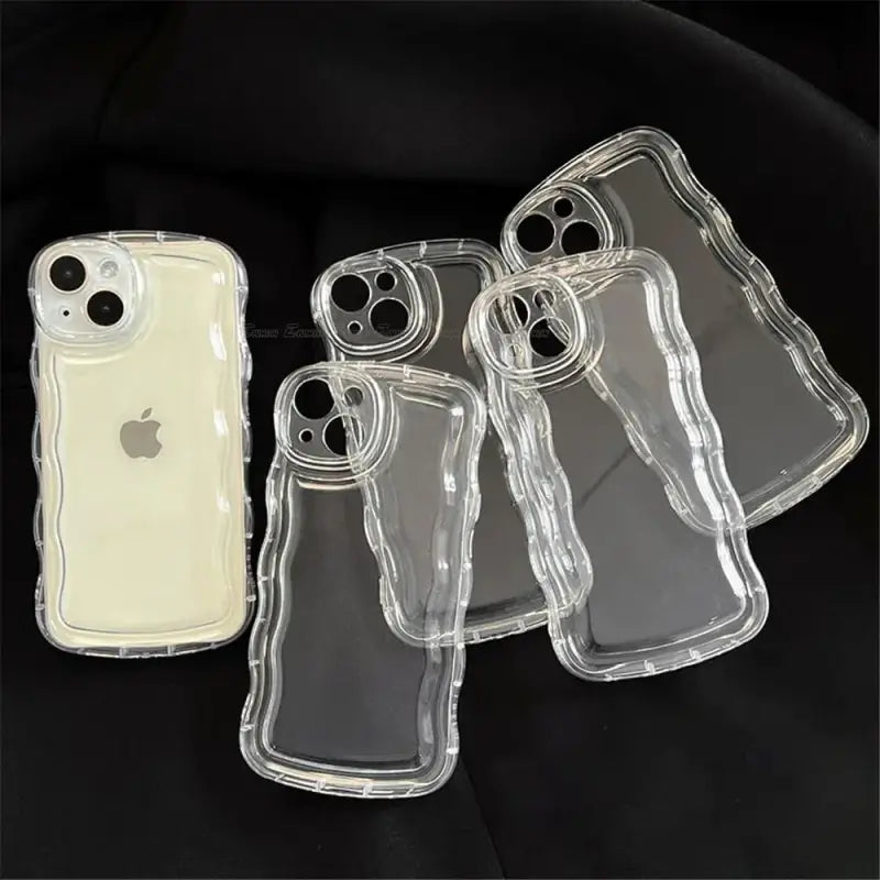 a set of four clear cases for the iphone