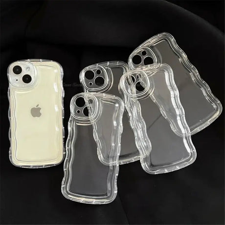 A set of four clear cases for the iphone