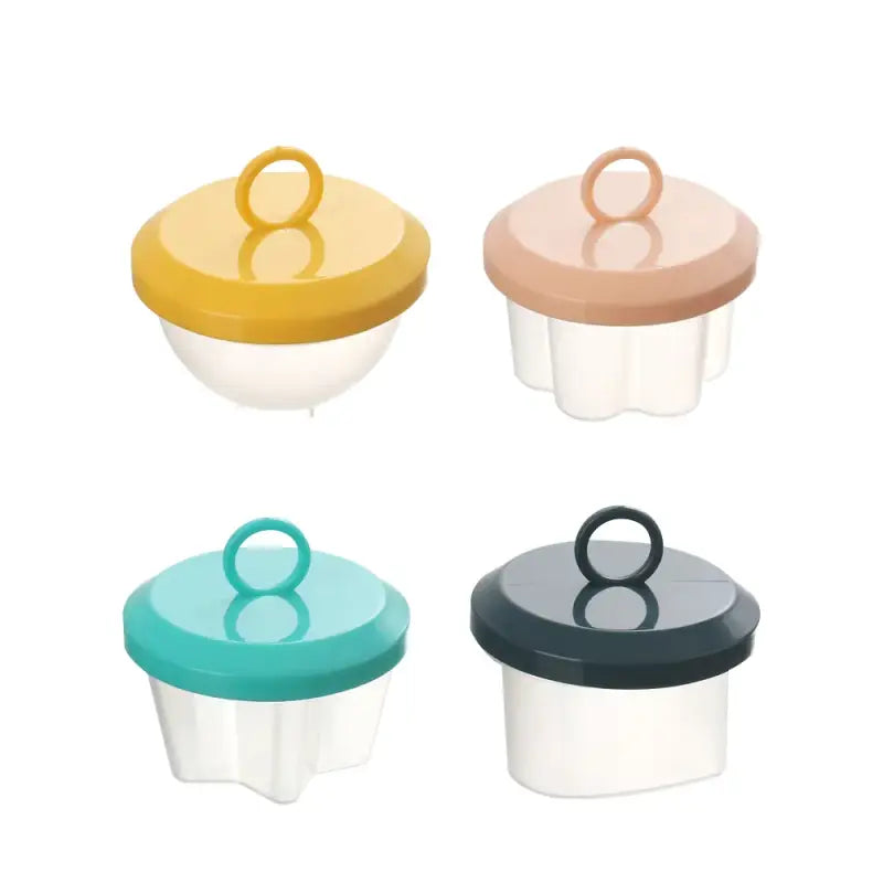 a set of four plastic storage containers