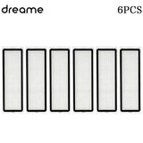 a set of four white air filters